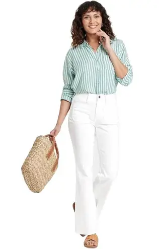 Universal Standard Seine Jeans High Rise 28” Inseam White Sz 2 NWT