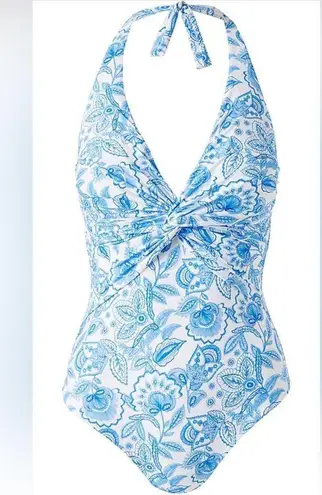 MELISSA ODABASH ZANZIBAR CERAMIC SWIMSUIT, size 2, $278 Blue