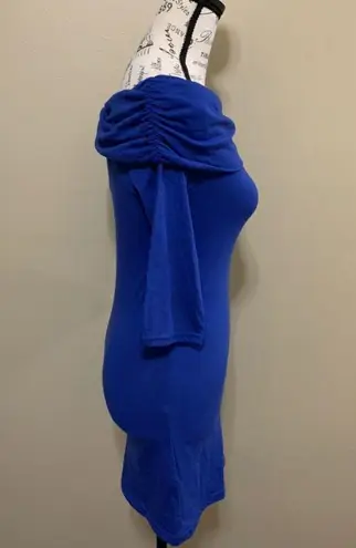 One Step Up Blue Off The Shoulder Dress