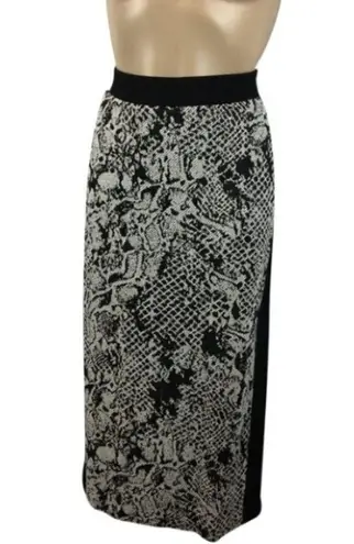 Yoana Baraschi Anthropologie Black & White Woven Knit Midi Skirt M