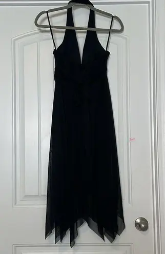 Alyn Paige Womens Halter Babydoll Dress Asymmetric Sz 7/8 S Midi Whimsigoth Y2K