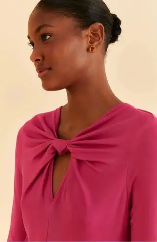 Farm Rio NWT Bright Pink Long Sleeve Bodysuit - size Large