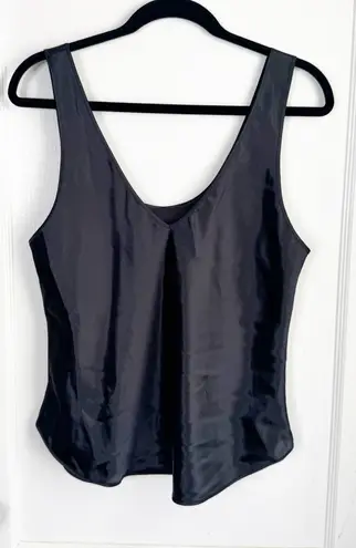 Farr West Vintage Satin Sleek Reversible Camisole Tank Top Black Style 123 Large