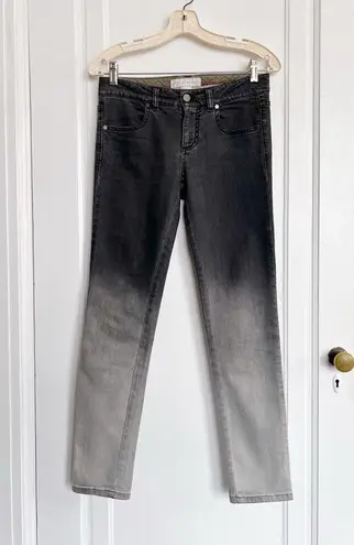 Stella McCartney • grey ombre skinny jeans dip dye low rise ankle faded