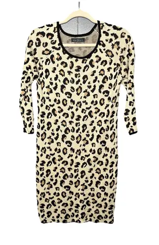 Velvet Tees Velvet By Graham and Spencer Cashmere Blend Leopard Print Dress Size Medium