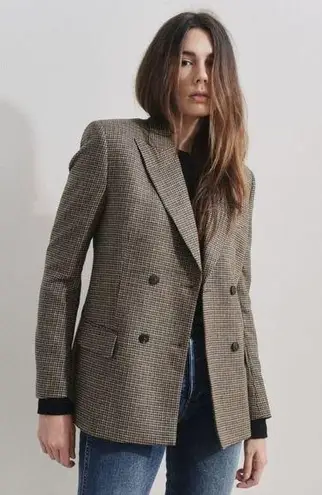 RE/DONE NEW $695 WOMENS 70s PLAID BLAZER SZ SMALL