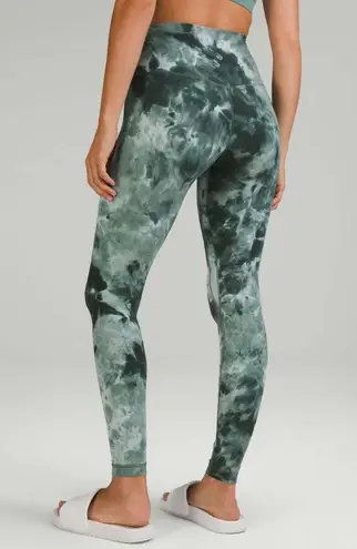 LULULEMON Align High Rise Diamond Dye Green Leggings 28" Size 0