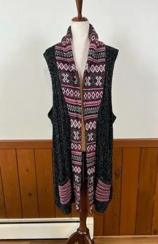 cj banks Super Cute Vintage Y2K  Embroidered Duster Sweater Vest!