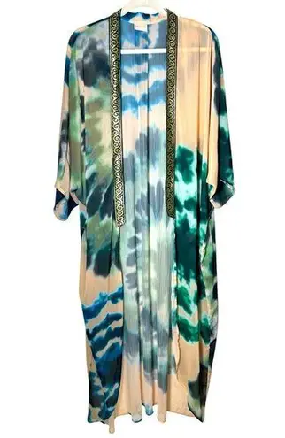 Suki So Goddess Kimono in Ocean Tie Dye Sexy Sultry Beachy Pink Size undefined