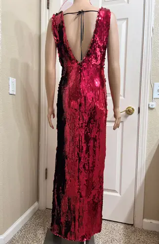 NBD REVOLVE  Maeve in Raspberry Sequin V-Neck Gown
