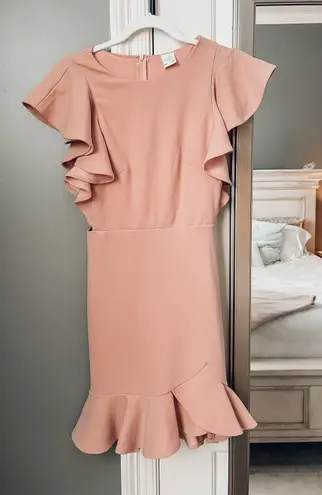 Selfie Leslie Pink Ruffle Dress