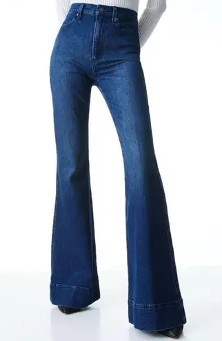 Alice + Olivia  Beautiful High Rise Bell Jeans in Love Train Size 24