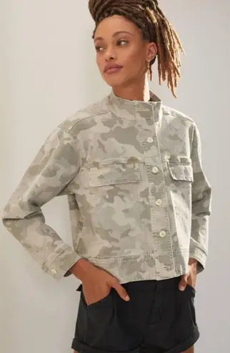Dear John Anthropologie Denim Camouflage Utility Jacket
