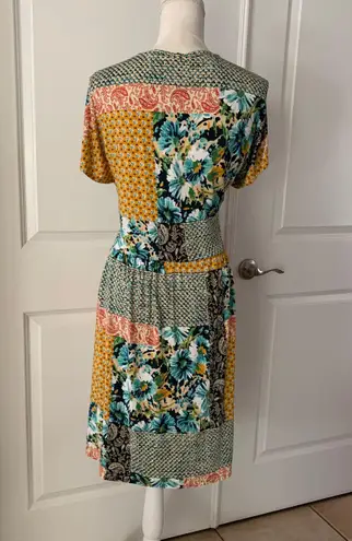 Johnny Was Patchwork Knit Jersey Minidress