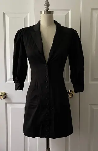 Danielle Bernstein Black tuxedo mini dress