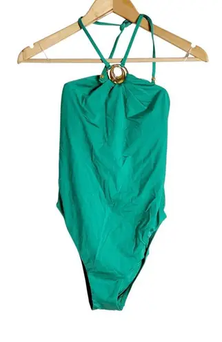 Sunshine 79 Green Gold Ring High Halter Neck One