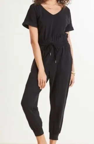 Evereve Roan + Ryan Sloan Short Sleeve Jogger Jumpsuit Black XS