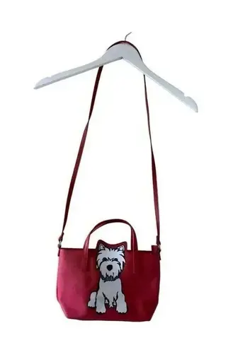 MARC TETRO Westie Dog Mini Tote Everyday Crossbody Versatile Red Bag