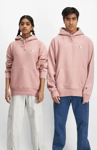 Champion  Reverse Weave Pink Hoodie Size Small