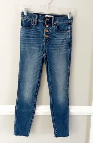 Madewell  10" High-Rise Skinny Crop Raw Hem Jeans Size 25