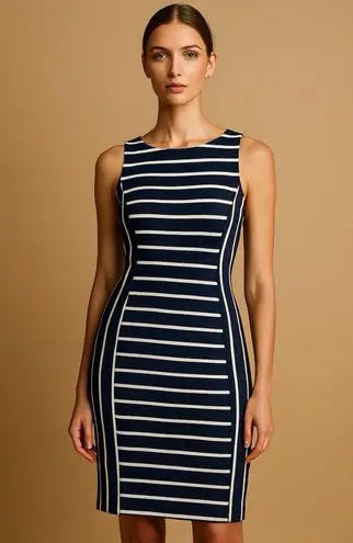 Banana Republic Navy and White Striped Dress Size 4