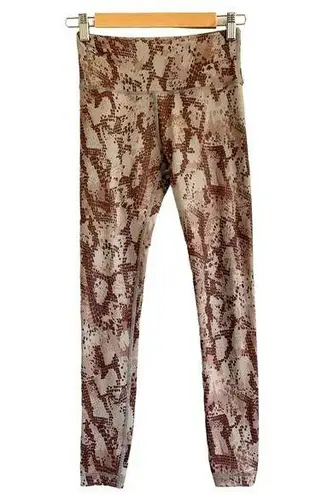 Vimmia Snakeskin Printed Leggings in Brown Tan Size XS