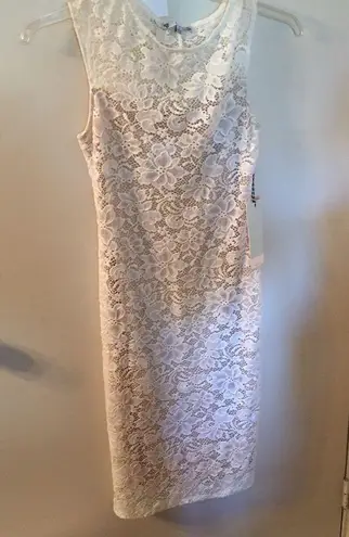 Iris White and Beige Lace dress - NWT