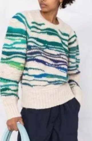 Isabel Marant NWT Étoile Serena Striped Wool Crewneck Sweater US L RTL $565 NEW