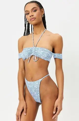 frankie's bikinis 💕💕 Jagger Thong Bikini Bottom Springtime Print ~ Large L NWT