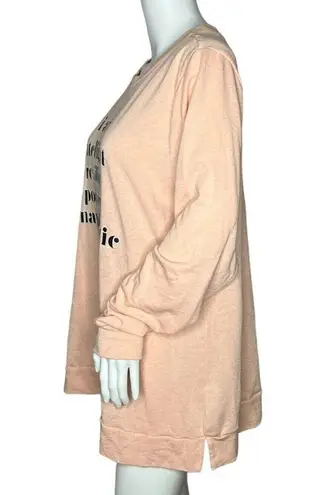 Lane Bryant  Sweatshirt Womens 14/16 Blush Pink I am Intelligent Inspirational