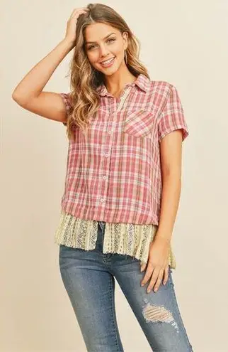 Oddi 90s Grunge Style Blouse With Lace NWT