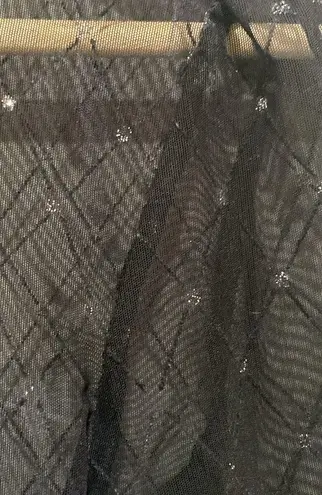 Mad for love black mesh bodysuit with sparkle detail