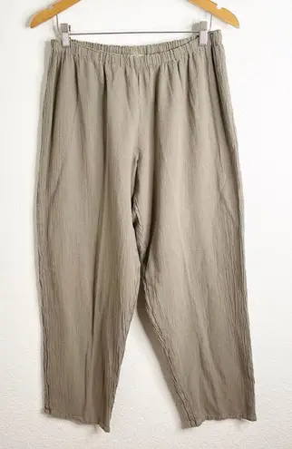 Oh My Gauze 100% Cotton Neutral Wide Leg Pants Size Large/Extra Large Tan