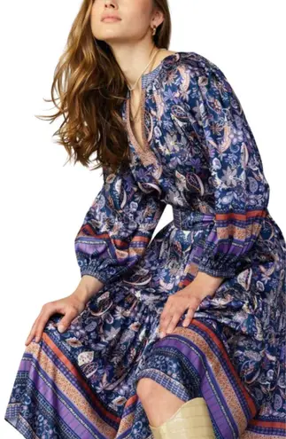 Current Air Border Print Midi Dress nwot