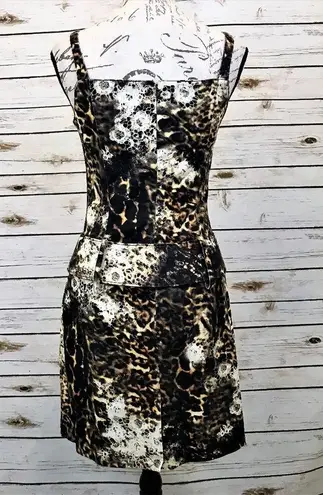 Alberto Makali Rare 80’s Leopard Lace Bodycon Dress