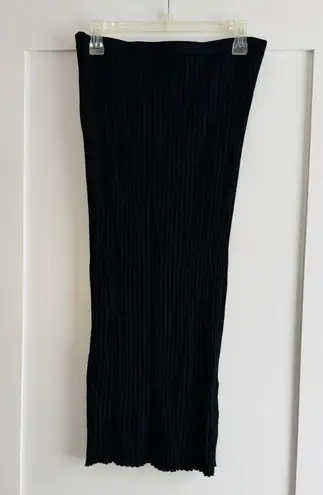 Toteme NWOT black ribbed Murano knit slip midi skirt size medium Orig. $290