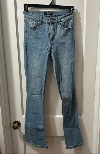 Ashley Mason Blue Flare Wide Leg Jeans