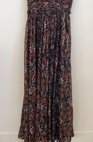 Ulla Johnson  Dark brown metallic Eviaana gown small