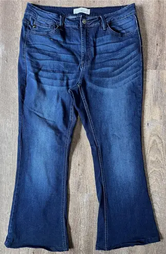 Kan Can dark wash bootcut jeans size XL Blue