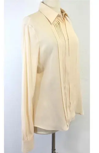 Loro Piana - Charlize cream Silk Blouse 12 nwt luxury Italian designer spring