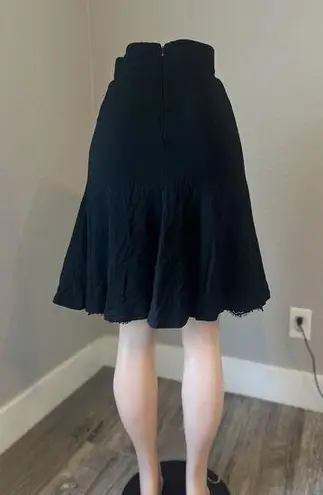 DOLCE & GABBANA Vintage Skirt Black Straight Flared Pleats Wool Zipper 38 #23