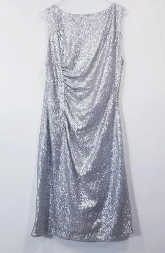 Calvin Klein  Silver Sparkle Shimmer Sequins Party Dress