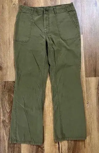 prAna Pants Women’s 6 Olive Green Flat Front Straight Casual Pockets Outdoor EUC