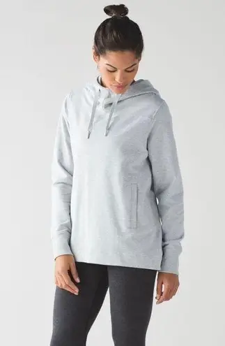 Lululemon  Split Hoodie Heathered Light Grey Sz 6