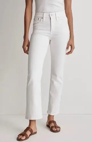 Madewell NWT  Kick Out Crop Jeans Pure White