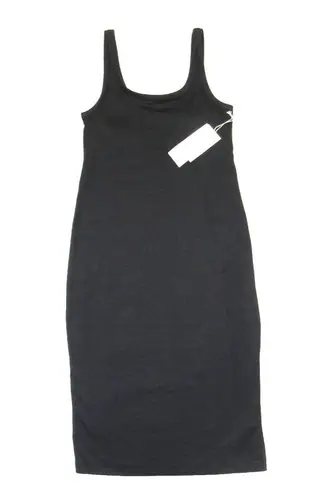 Vuori NWT Halo Essential in Black Heather Stretch Sleeveless Tank Dress M