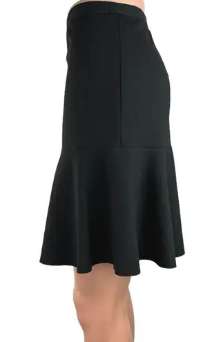 T Tahari Women's Black High Waisted Back Zipper Flared A-Line Mini Skirt Size 8