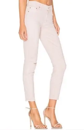 MOTHER The Looker Crop Sexy Just Walked Into Town Jean Pink Size 28