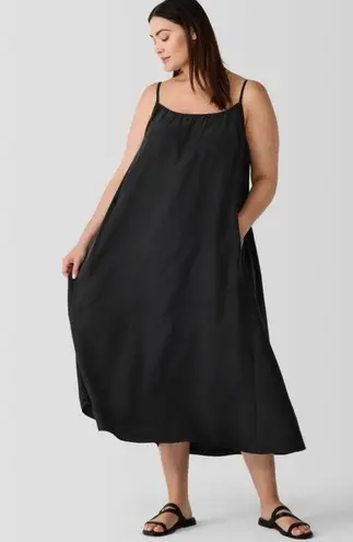 Eileen Fisher Washed Silk Cami midi Dress NEW