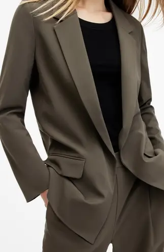 All Saints Aleida Lightweight Tri Blazer Olive Army Tarmac Green